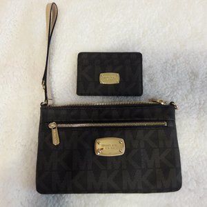 MICHAEL Michael Kors Jet Set Wristlet Brown